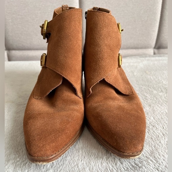 Michael Kors Tan Suede Ankle Booties Boots Size 9M - Picture 10 of 10